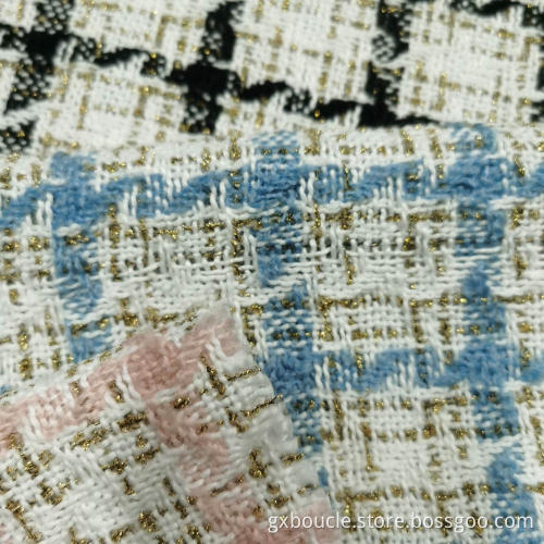 Boucle Vogue Plaid design with lurex fabric